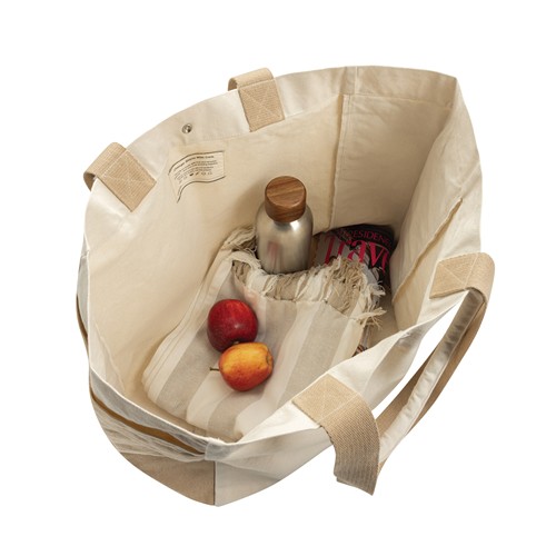 de blanco Bolsa de compra BEAU AWARE™ de lona reciclada 400 g/m²