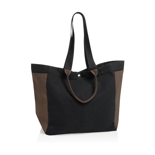 black Bolsa de compra BEAU AWARE™ de lona reciclada 400 g/m²