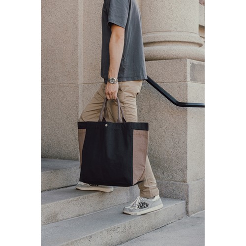 black Bolsa de compra BEAU AWARE™ de lona reciclada 400 g/m²