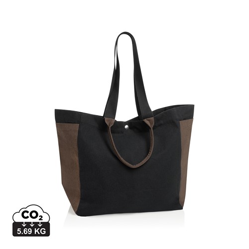 black Bolsa de compra BEAU AWARE™ de lona reciclada 400 g/m²