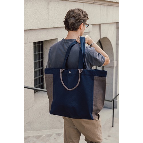 azul marino Bolsa de compra BEAU AWARE™ de lona reciclada 400 g/m²