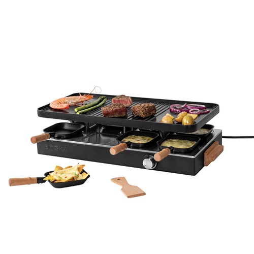 black Raclette Gourmet Party para 8 personas BOSKA (UE tipo F)