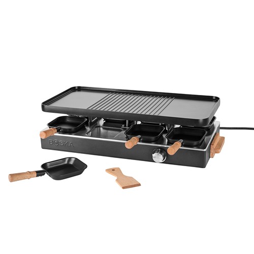 black Raclette Gourmet Party para 8 personas BOSKA (UE tipo F)