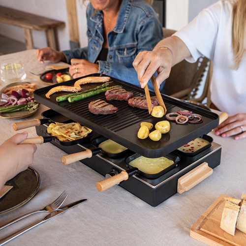 black Raclette Gourmet Party para 8 personas BOSKA (UE tipo F)