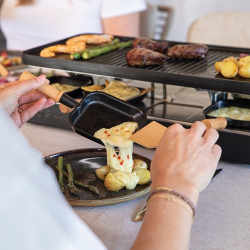 black Raclette Gourmet Party para 8 personas BOSKA (UE tipo F)