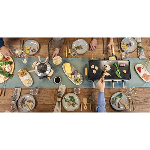 black Raclette Gourmet Party para 8 personas BOSKA (UE tipo F)