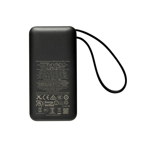 Powerbank 30W avec câble USB-C intégré Anker Nano - 5