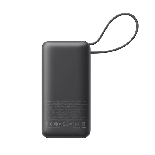 Powerbank 30W avec câble USB-C intégré Anker Nano - 5