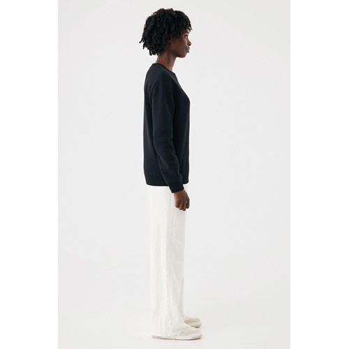 black Sudadera de cuello redondo de algodón reciclado Torla IQONIQ