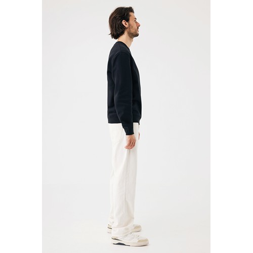 black Sudadera de cuello redondo de algodón reciclado Torla IQONIQ
