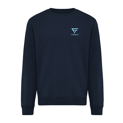 azul marino Sudadera de cuello redondo de algodón reciclado Torla IQONIQ