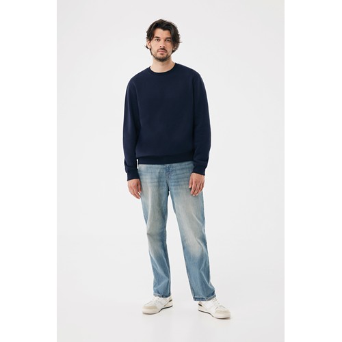 azul marino Sudadera de cuello redondo de algodón reciclado Torla IQONIQ