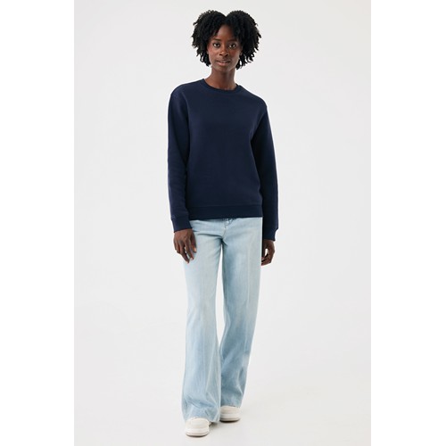 azul marino Sudadera de cuello redondo de algodón reciclado Torla IQONIQ