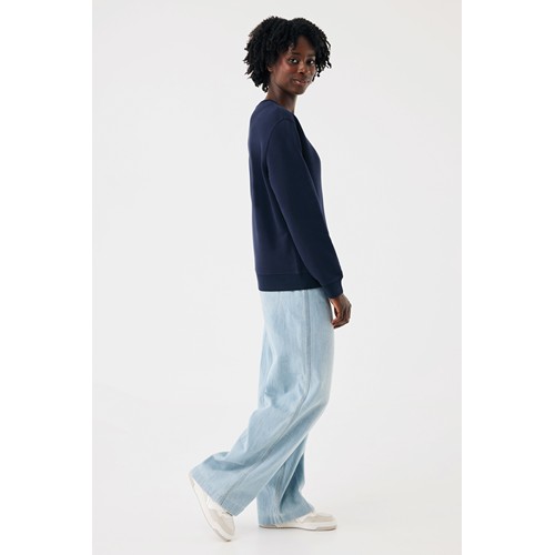 azul marino Sudadera de cuello redondo de algodón reciclado Torla IQONIQ