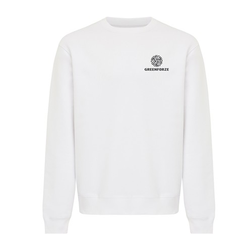 white Sudadera de cuello redondo de algodón reciclado Torla IQONIQ