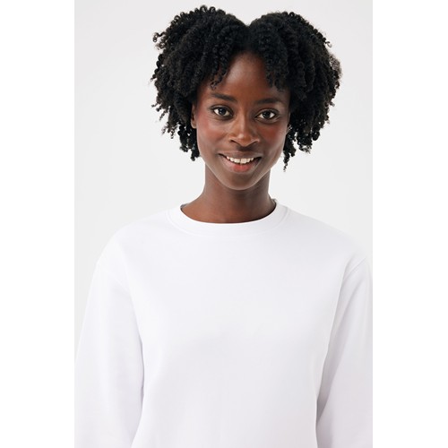 white Sudadera de cuello redondo de algodón reciclado Torla IQONIQ