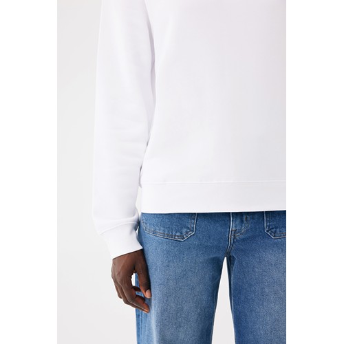 white Sudadera de cuello redondo de algodón reciclado Torla IQONIQ