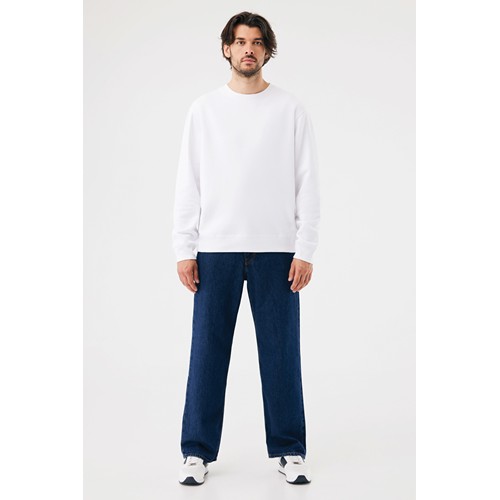 white Sudadera de cuello redondo de algodón reciclado Torla IQONIQ
