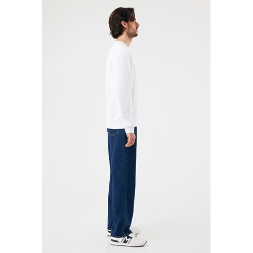 white Sudadera de cuello redondo de algodón reciclado Torla IQONIQ