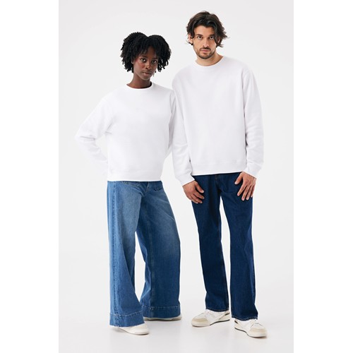 white Sudadera de cuello redondo de algodón reciclado Torla IQONIQ