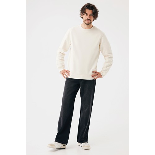 natural Sudadera de cuello redondo de algodón reciclado Torla IQONIQ