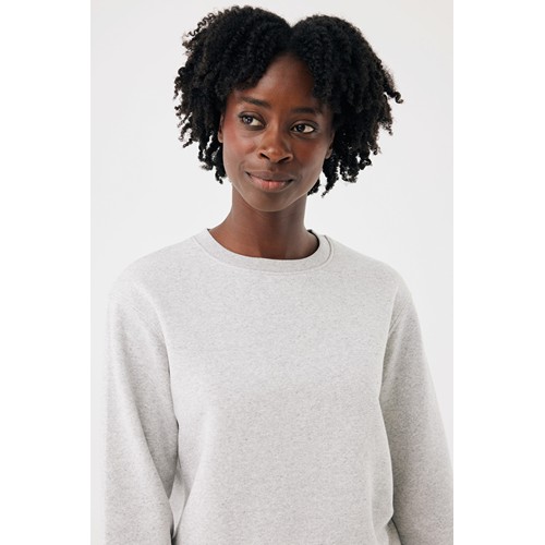 moteado gris claro Sudadera de cuello redondo de algodón reciclado Torla IQONIQ