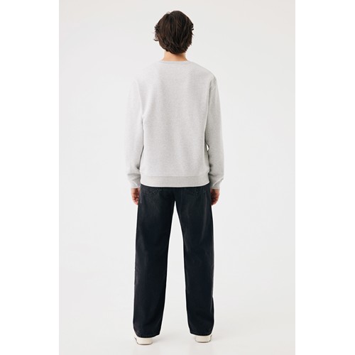 moteado gris claro Sudadera de cuello redondo de algodón reciclado Torla IQONIQ