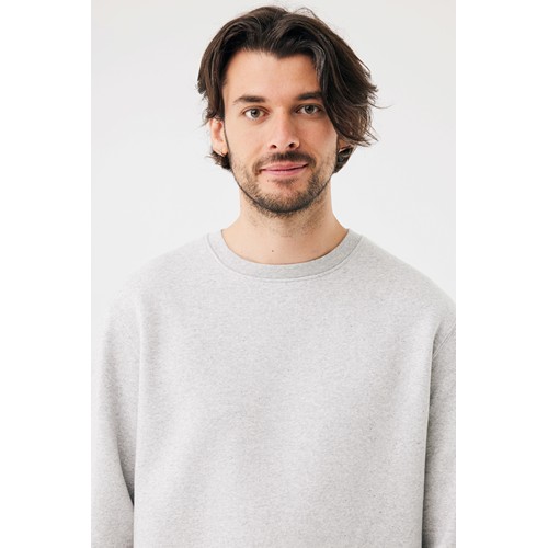 moteado gris claro Sudadera de cuello redondo de algodón reciclado Torla IQONIQ