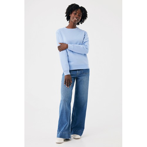 azul celeste Sudadera de cuello redondo de algodón reciclado Torla IQONIQ