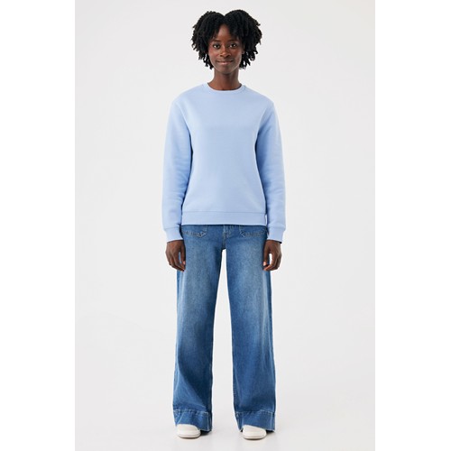 azul celeste Sudadera de cuello redondo de algodón reciclado Torla IQONIQ