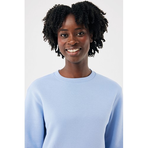 azul celeste Sudadera de cuello redondo de algodón reciclado Torla IQONIQ