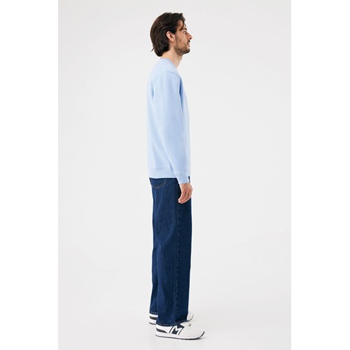 azul celeste Sudadera de cuello redondo de algodón reciclado Torla IQONIQ