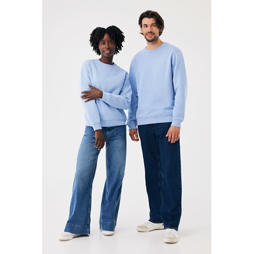 azul celeste Sudadera de cuello redondo de algodón reciclado Torla IQONIQ