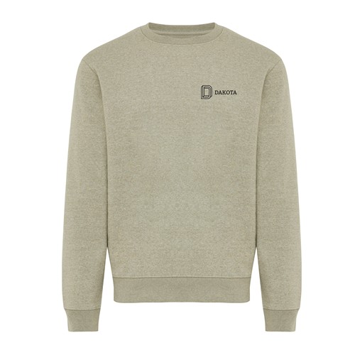 verde claro jaspeado Sudadera de cuello redondo de algodón reciclado Torla IQONIQ