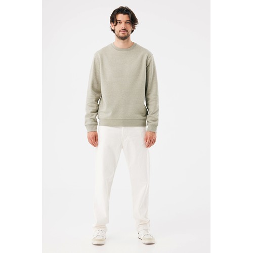 verde claro jaspeado Sudadera de cuello redondo de algodón reciclado Torla IQONIQ
