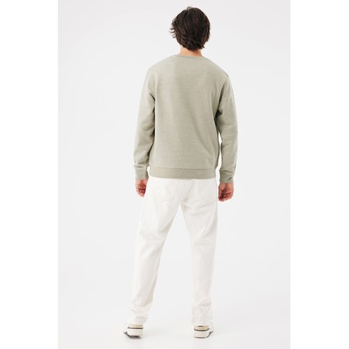 verde claro jaspeado Sudadera de cuello redondo de algodón reciclado Torla IQONIQ