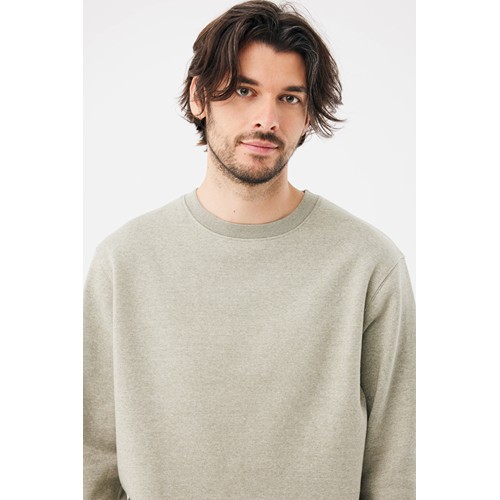 verde claro jaspeado Sudadera de cuello redondo de algodón reciclado Torla IQONIQ