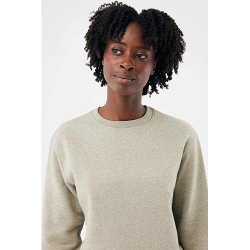 verde claro jaspeado Sudadera de cuello redondo de algodón reciclado Torla IQONIQ
