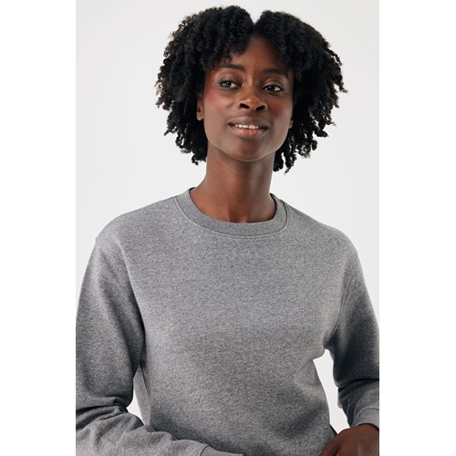 antracita claro moteado Sudadera de cuello redondo de algodón reciclado Torla IQONIQ