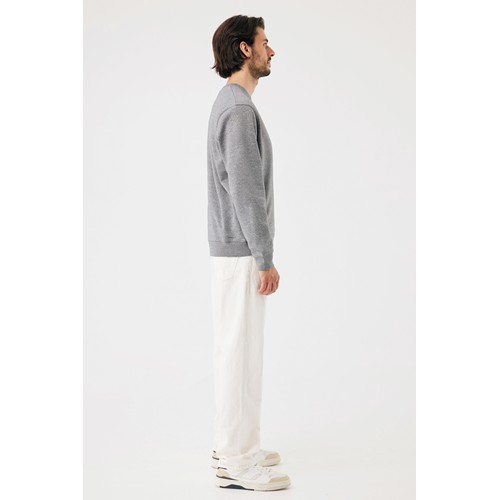 antracita claro moteado Sudadera de cuello redondo de algodón reciclado Torla IQONIQ