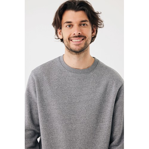 antracita claro moteado Sudadera de cuello redondo de algodón reciclado Torla IQONIQ