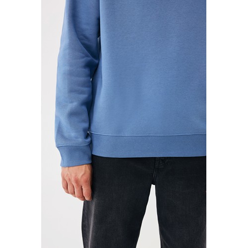 azul pato Sudadera de cuello redondo de algodón reciclado Torla IQONIQ