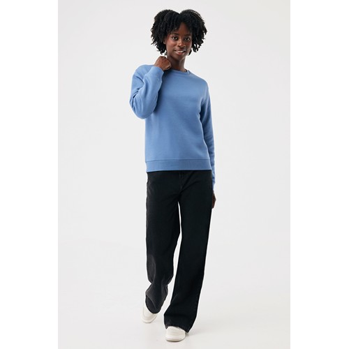 azul pato Sudadera de cuello redondo de algodón reciclado Torla IQONIQ