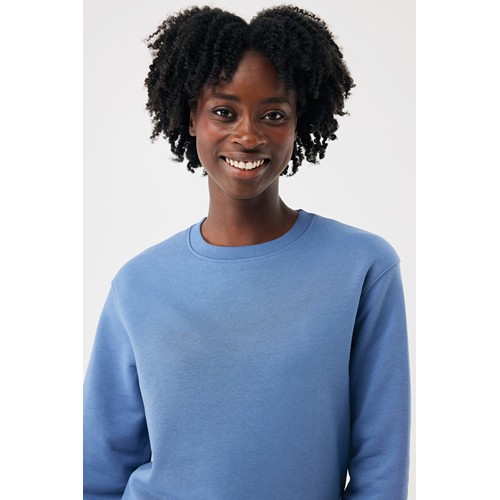 azul pato Sudadera de cuello redondo de algodón reciclado Torla IQONIQ