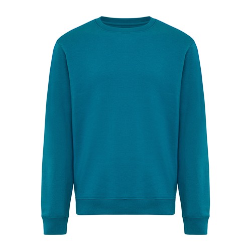 azul azulado profundo Sudadera de cuello redondo de algodón reciclado Torla IQONIQ