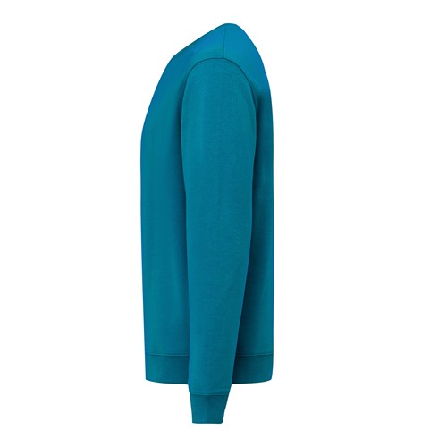 azul azulado profundo Sudadera de cuello redondo de algodón reciclado Torla IQONIQ