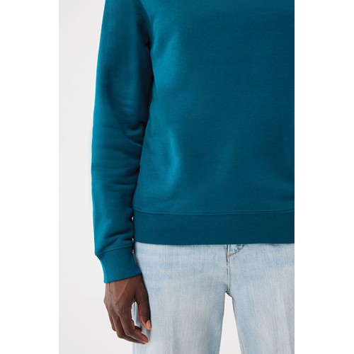 azul azulado profundo Sudadera de cuello redondo de algodón reciclado Torla IQONIQ