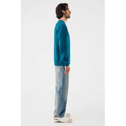 azul azulado profundo Sudadera de cuello redondo de algodón reciclado Torla IQONIQ