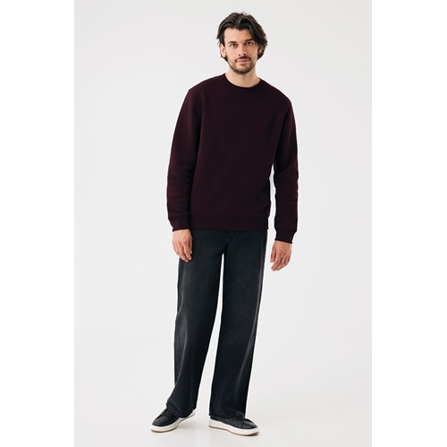 heces de vino Sudadera de cuello redondo de algodón reciclado Torla IQONIQ