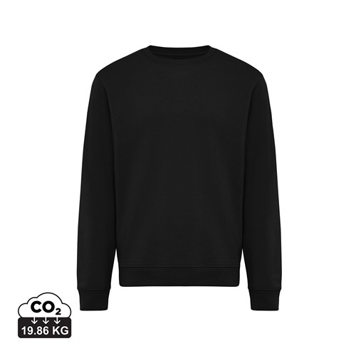 black Sudadera de cuello redondo de algodón reciclado Torla IQONIQ